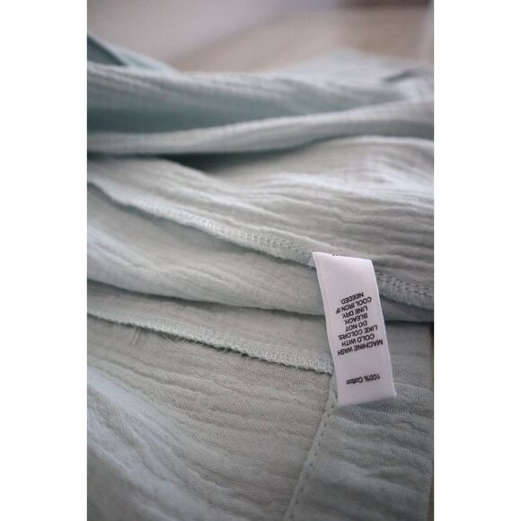 Bliss BS7185D Women's Sz L/XL Light Green Zen Garden 100% Cotton Spa Robe - Picture 6 of 10